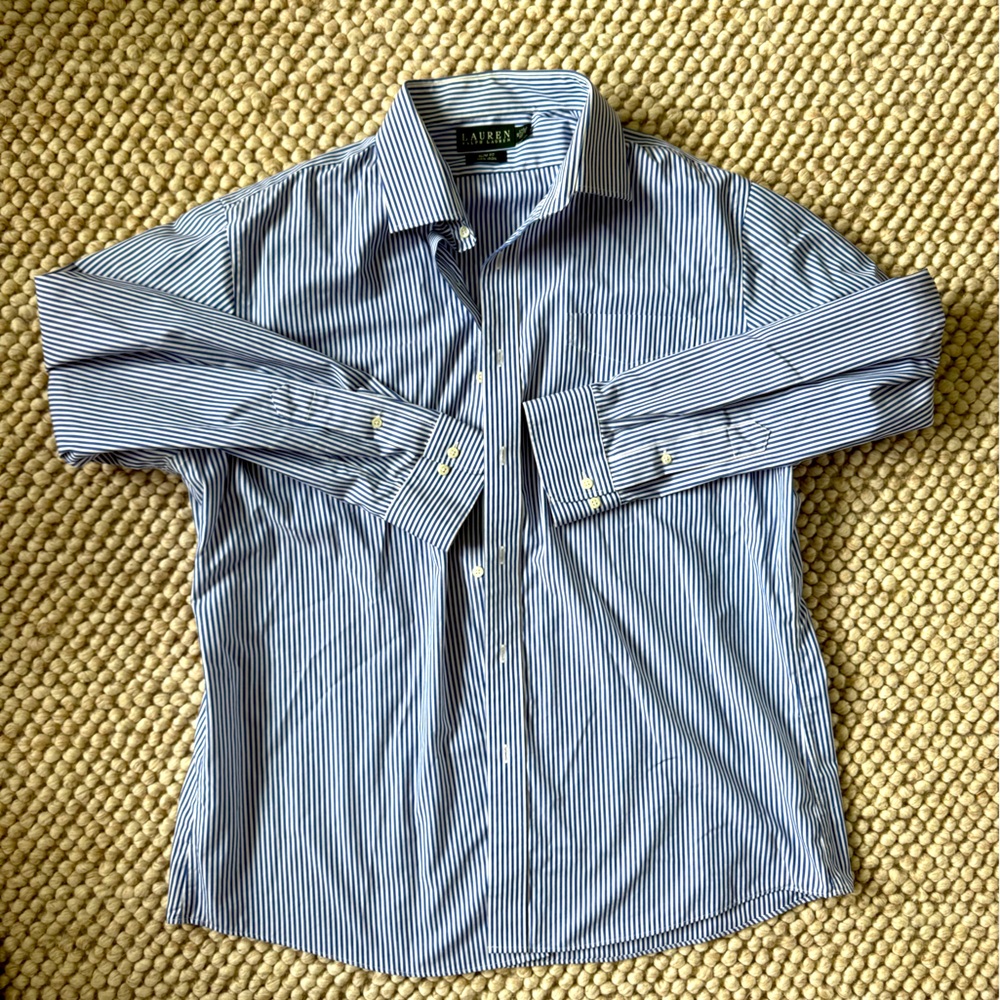 Ralph Lauren Blue Striped Men's Shirt XXL